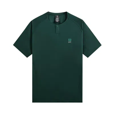 Pre-owned Kith Ivy For Wilson Seamless Pala Henley 'ivy Green' | Men's Size M