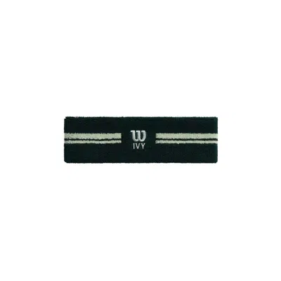 Pre-owned Kith Ivy For Wilson Terry Stripe Headband 'ivy Green' | Men's Size Onesize