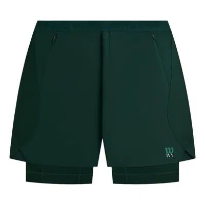 Pre-owned Kith Ivy For Wilson Topspin Short 'ivy Green' | Men's Size Xl