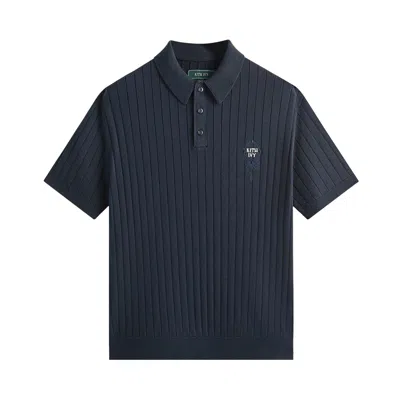 Pre-owned Kith Ivy Knit Tilden Polo 'nocturnal' | Black | Men's Size Xs