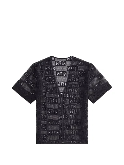 Kith Jace Logo Lace Baseball Shirt In Black