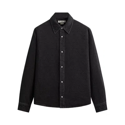 Pre-owned Kith Jacquard Crest Apollo Shirt 'black' | Men's Size L