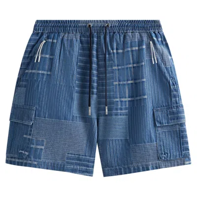 Pre-owned Kith Japanese Indigo Jacquard Wolcott Short 'indigo' In Multi-color