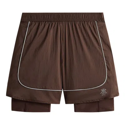 Pre-owned Kith Jordan 5" Tech Short 'hickory' | Brown | Men's Size Xl