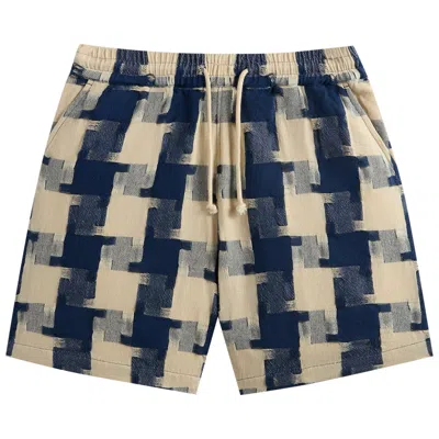 Pre-owned Kith Jumbo Houndstooth Mason Short 'cyanotype' | Multi-color | Men's Size Xl