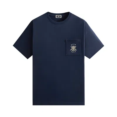 Pre-owned Kith K& K Floral Pocket Tee 'nocturnal' | Blue | Men's Size L