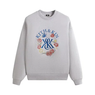 Pre-owned Kith K&k Monogram Nelson Crewneck 'light Heather Grey'