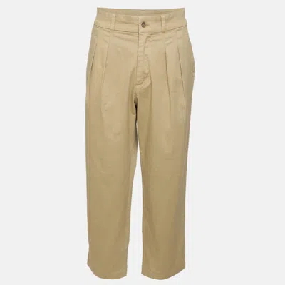 Pre-owned Kith Khaki Stretch Cotton Pants Xxl In Sand