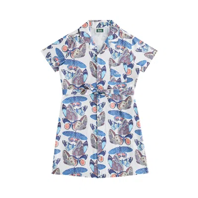 Pre-owned Kith Kids For Amnh Shirt Dress 'white' | Multi-color | Kid's Size -4.5 In Multicolor