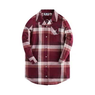 Pre-owned Kith Kids Plaid Long Sleeves Shirt Dress 'rogue' | Multi-color | Kid's Size 8 In Multicolor