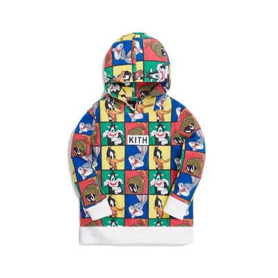 Pre-owned Kith Kids X Looney Tunes Aop Hoodiein White