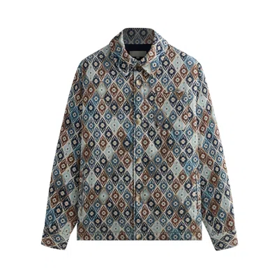 Pre-owned Kith Kilim Mosaic Brixton Puffed Shirt Jacket 'muslin' | Tan | Men's Size Xl In Brown