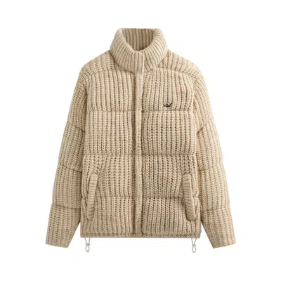 Pre-owned Kith Killington Knit Puffer Jacket 'muslin' | Tan | Men's Size L In Brown