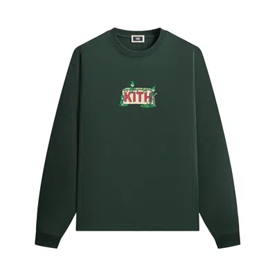 Pre-owned Kith Mas Elf Factory Long Sleeve Tee 'stadium' | Green | Men's Size S