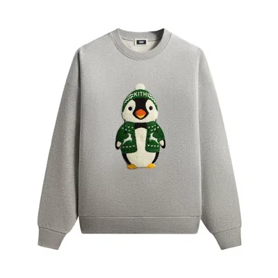 Pre-owned Kith Mas Penguin Nelson Crewneck 'medium Heather Grey' | Men's Size S In Gray