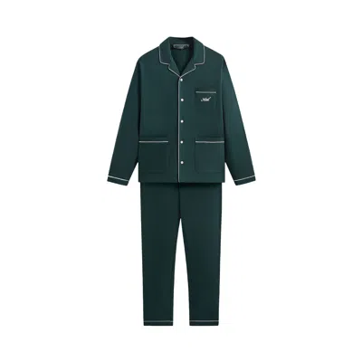 Pre-owned Kith Mas Script Pajama Set 'stadium' | Green | Men's Size Xs