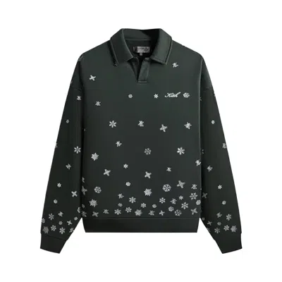 Pre-owned Kith Mas Snowflakes Nelson Rugby Pullover 'stadium' | Green | Men's Size L