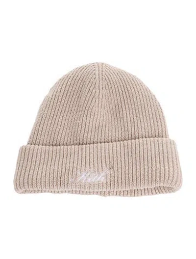 Pre-owned Kith Knitted Beanie W/tags In Neutral