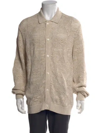 Pre-owned Kith Lace Pattern Long Sleeve Shirt In Neutral