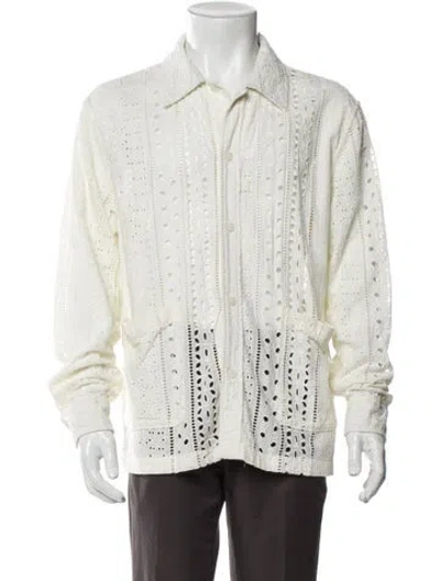 Pre-owned Kith Lace Pattern Long Sleeve Shirt In Neutral