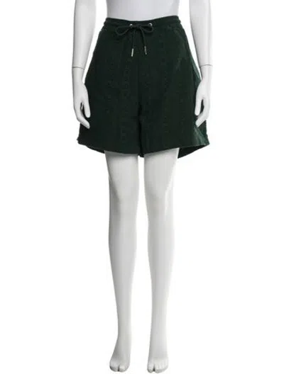 Pre-owned Kith Lace Pattern Mini Shorts In Green