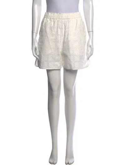 Pre-owned Kith Lace Pattern Mini Shorts In Neutral