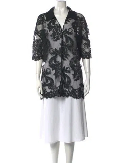 Pre-owned Kith Lace Pattern Three-quarter Sleeve Top In Multicolor
