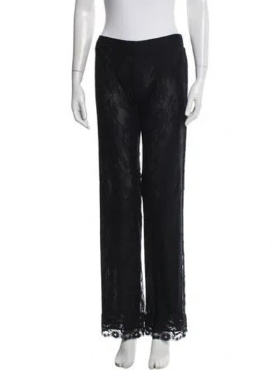 Pre-owned Kith Lace Pattern Wide Leg Pants W/ Tags In Black