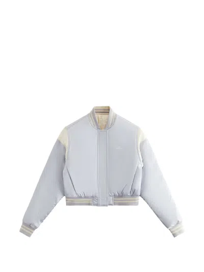 Kith Landry Cropped Bomber Jacket In Blue