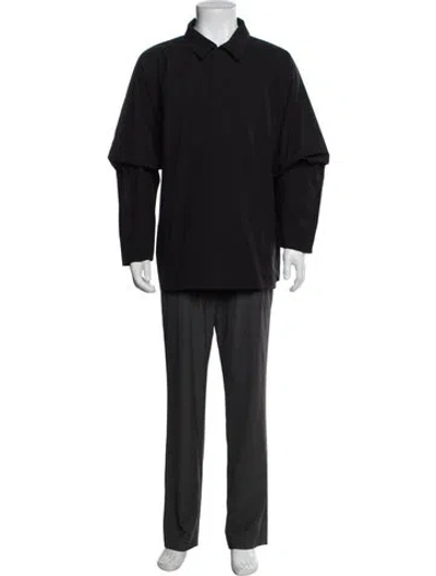 Pre-owned Kith Latex Collar Polo Shirt In Black