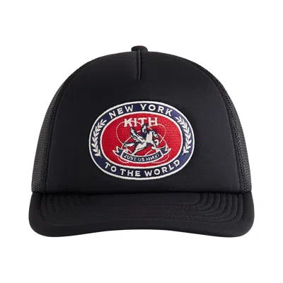 Pre-owned Kith Laurel Pegasus Nolan Trucker Hat 'black' | Men's Size Onesize
