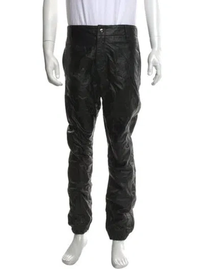 Pre-owned Kith Leather Joggers In Green