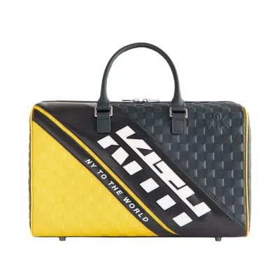 Pre-owned Kith Leather Moto Everyday Duffle 'stadium' | Green | Men's Size Onesize