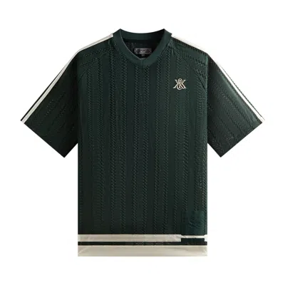 Pre-owned Kith Leon Short Sleeve Lace Combo Jersey 'stadium' | Green | Men's Size Xxl