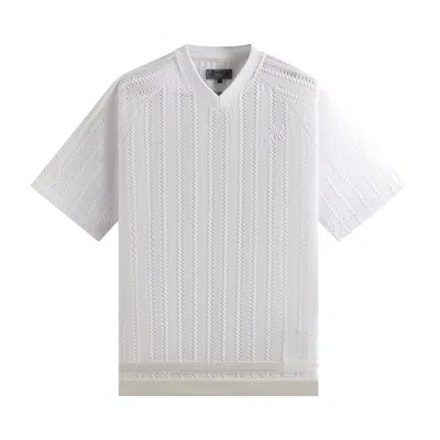 Pre-owned Kith Leon Short Sleeve Lace Combo Jersey 'white' | Men's Size L