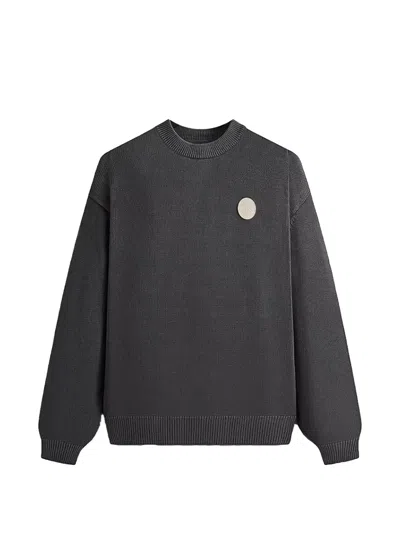 Kith Lewis Garment-dyed Sweater In Gray