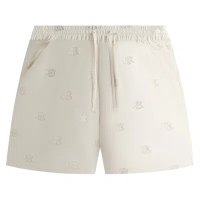 Pre-owned Kith Lewis Short 'sandrift' | Cream | Men's Size S In White