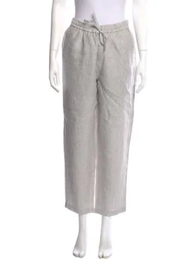 Pre-owned Kith Linen Straight Leg Pants In Gray