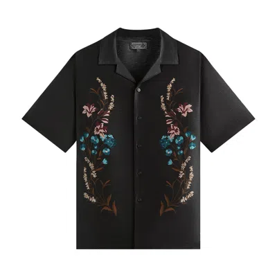 Pre-owned Kith Linen Thompson Camp Collar Shirt 'black' | Men's Size Xl