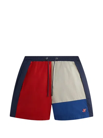 Kith Logo-detail Shorts In Blue