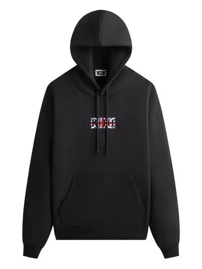 Kith Logo-embroidered Hoodie In Black