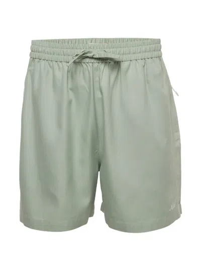 Pre-owned Kith Logo-embroidered Drawstring Shorts In Green