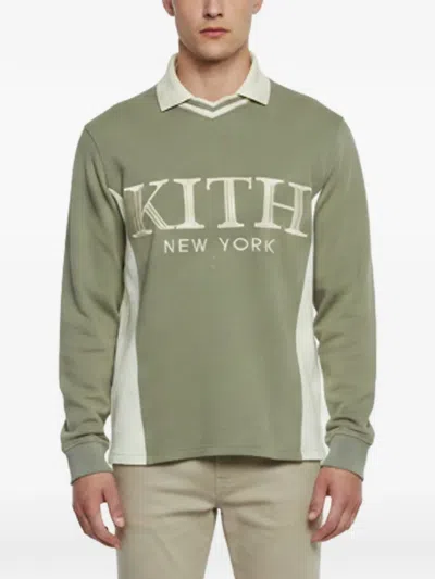 Pre-owned Kith Logo-embroidered Sweatshirt In Green