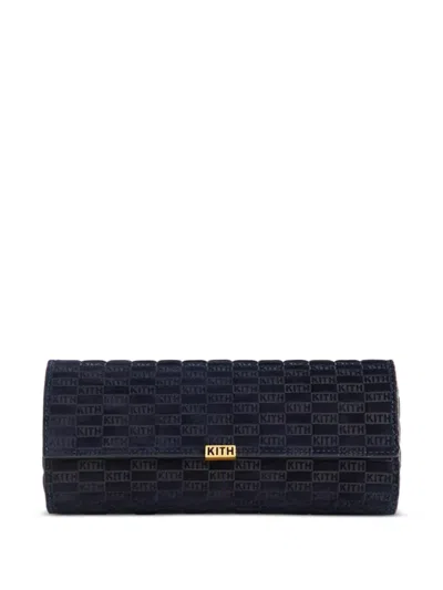 Kith Logo-pattern Watch-box In Blue