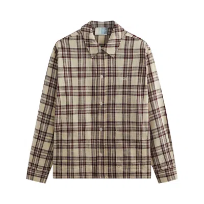 Pre-owned Kith Long-sleeve Boxy Collared Overshirt 'magma' | Multi-color | Men's Size L