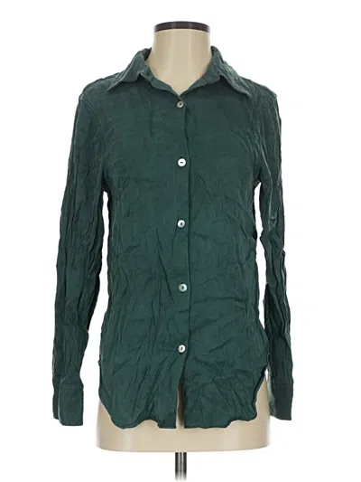 Pre-owned Kith Long Sleeve Button Down Shirt In Green