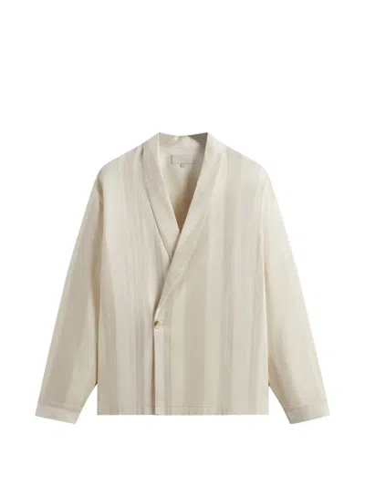 Kith Long-sleeve Crossover Shirt In Neutral