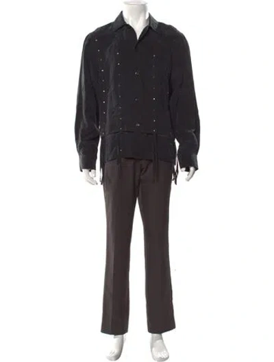 Pre-owned Kith Long Sleeve Dress Shirt In Black