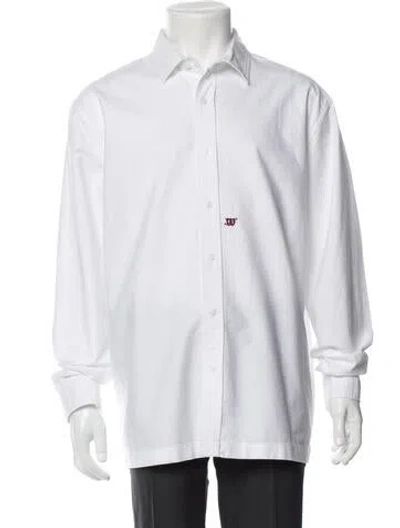 Pre-owned Kith Long Sleeve Dress Shirt In White