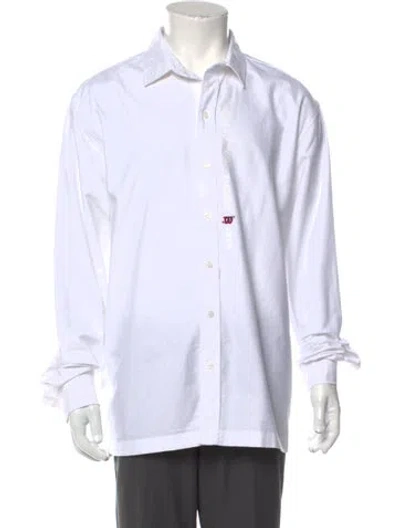 Pre-owned Kith Long Sleeve Dress Shirt In White